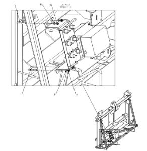 A79125-R01 TEEJET AEROS IC34 CENTRE FRAME MOUNTING ASSEMBLY 1