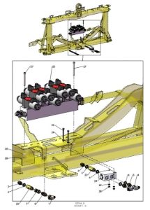 A41333 (b) CENTRE FRAME HYDRAULICS - TRIPLE FOLD