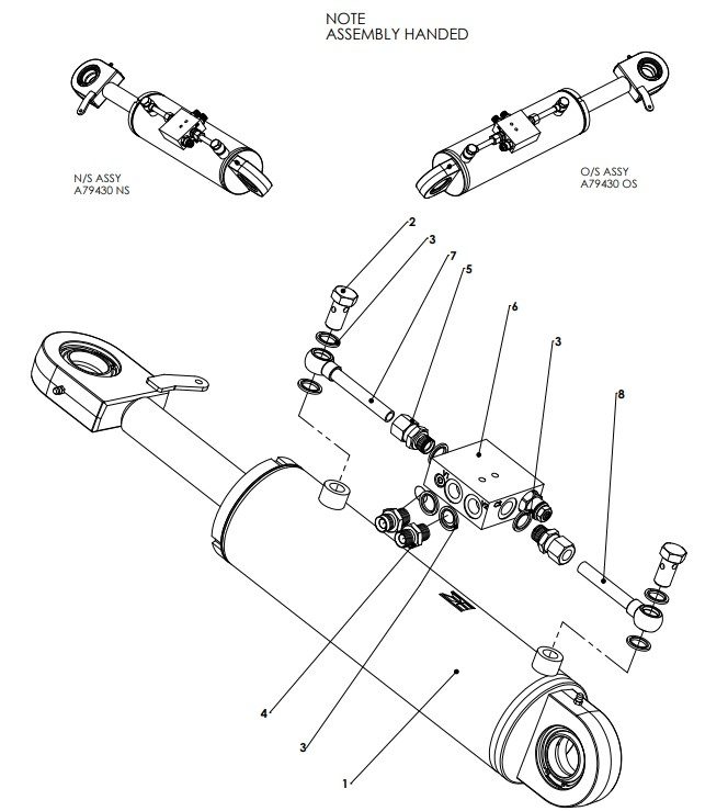 A79430 IND TILT ASSY CW OCV OS