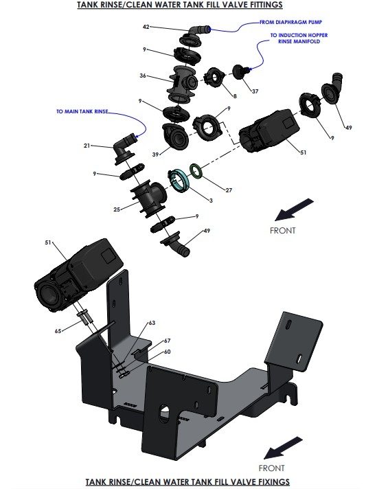 A96336 (g) Electric Plumbing Valve Assembly - Air Purge & Diaphragm Pump