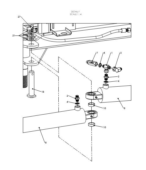 A79143 G-SERIES BACK FRAME TO INNER FRAME ASSY - PROPORTIONAL HYDRAULICS 5