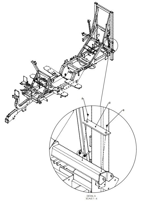 A96188-R02 REAR BOOM SUPPORT ASSEMBLY - G &amp; H-SERIES