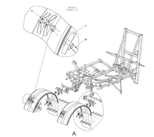 A95053 - Front Mudguards Assembly - 150 Degree