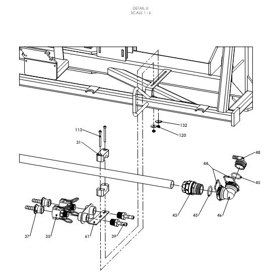 A79034 G-SERIES CENTRE FRAME ASSEMBLY-NON PROPORTIONAL HYDRAULICS 12