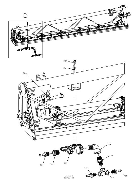 A79175 3M OUTER FRAME FOR 0.5M FOLD BACK SECTION ASSEMBLY 2