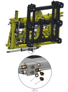 A79395 HYDRAULIC HOSE LAYOUT - BOOM HOSES - TRIPLE FOLD - NON PROPORTIONAL