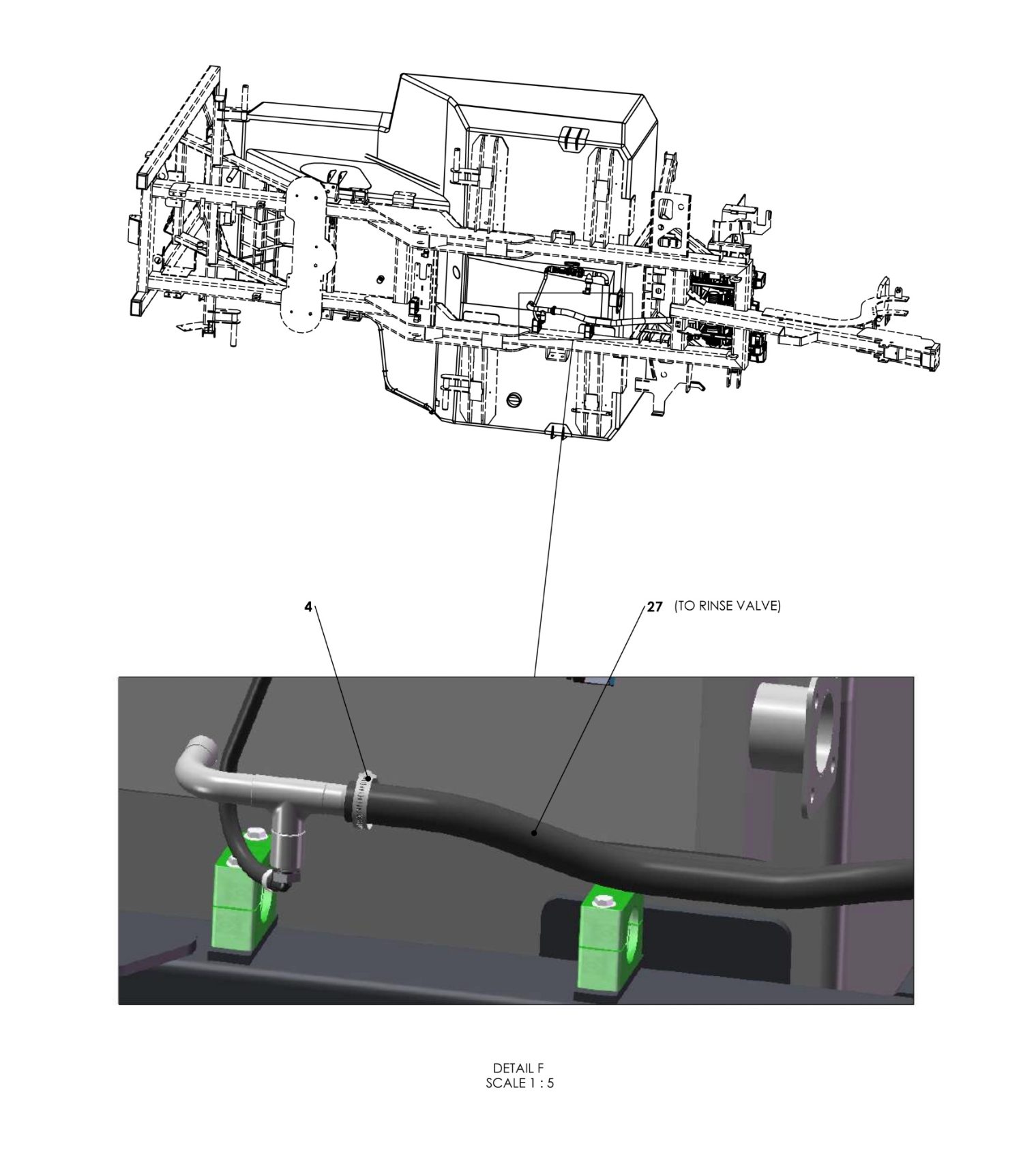 A96292 - Hose Layout - Electronic Valve Control