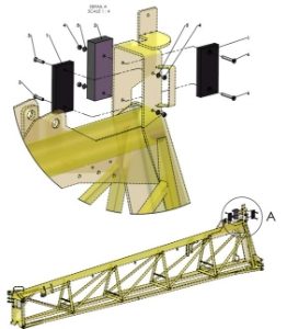 A41368 INNER FRAME WEAR PADS ASSEMBLY - 5M MID FRAME