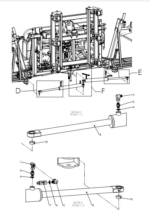 A79143 G-SERIES BACK FRAME TO INNER FRAME ASSY - PROPORTIONAL HYDRAULICS 4