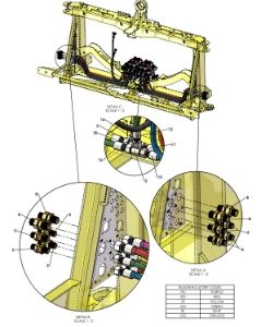 A41333 (a) CENTRE FRAME HYDRAULICS - TRIPLE FOLD