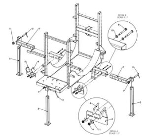 A66188 QUICKSTART 1200L ROUND TANK SUPPORT LEGS ASSEMBLY