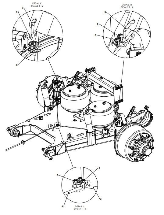 A96241 HANDBRAKE &amp; AXLE MOUNTING ASSEMBLY - BPW 5 