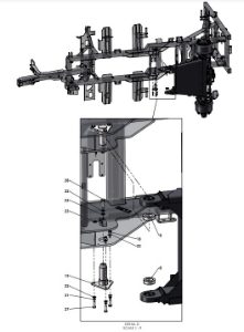 A96355 (c) Handbrake & Axle Mounting Assembly - BPW