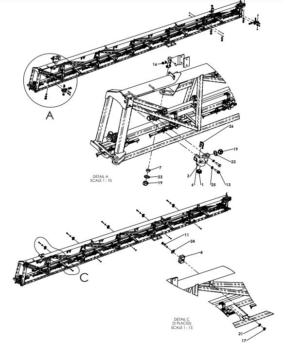 A41087 (a) 6M Mid Section Tri Fold Assy