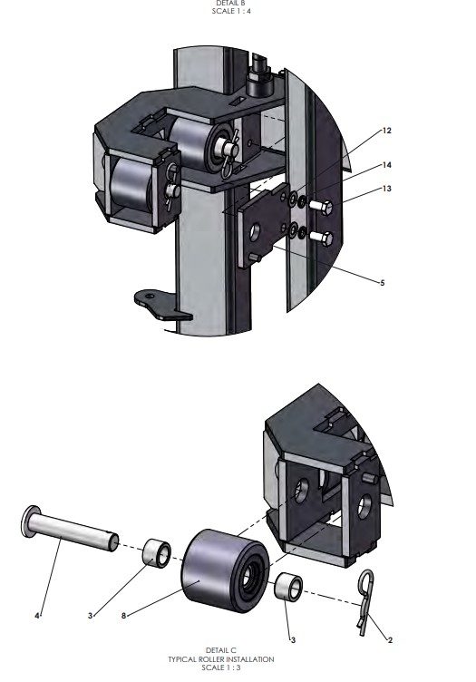 A41260-R01 (c) SLIDING FRAME ASSEMBLY - F SERIES