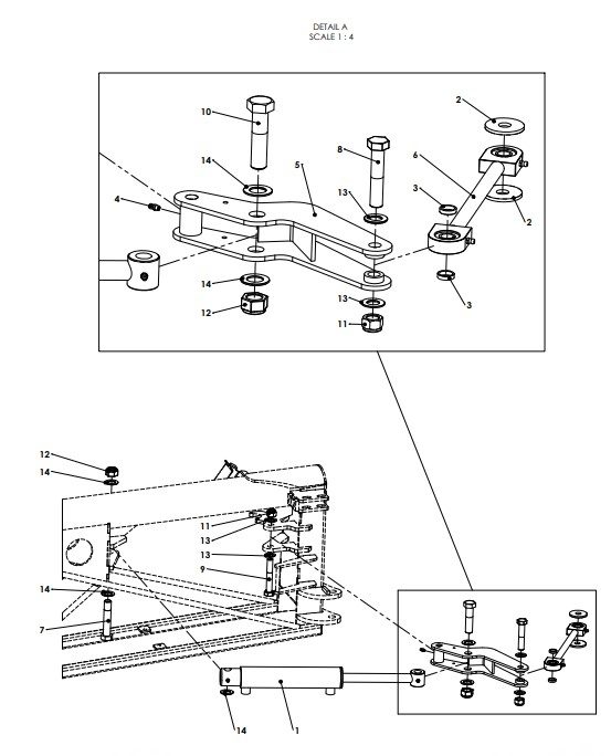 A79240 THIRD FOLD ARM ASSEMBLY - WITHOUT ANGLE SENSOR