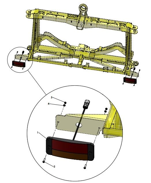 A41326 CENTRE FRAME TAIL LIGHTS ASSEMBLY