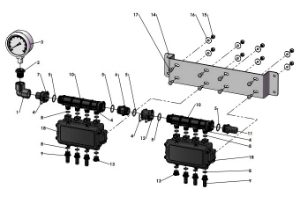 A66197 ARAG MULTIFLOW BLOCKAGE DETECTION - 6 OUTLET - PLANTER MOUNT