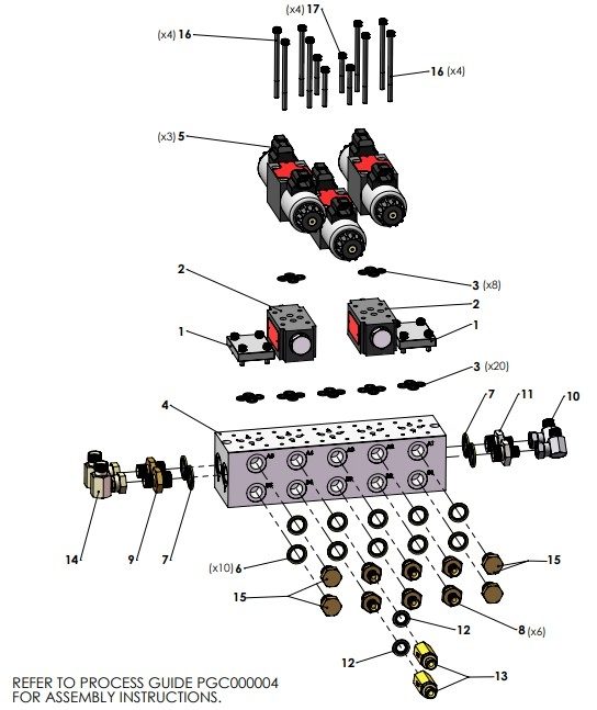 A41318 5 STATION MANIFOLD ASSEMBLY - NO INDEPENDENT TILT