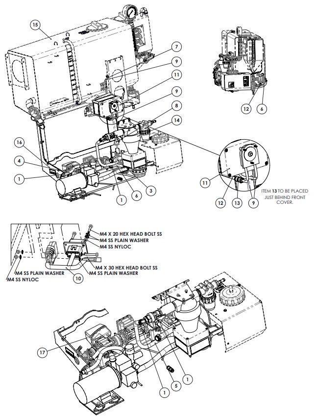 A83121-R01 AS 120 FRAME TO TANK ASSY SINGLE PUMP