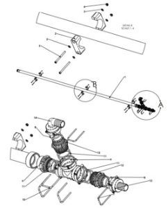 INNER FRAME 2 FEED TUBE TWIN FOLD ASSY