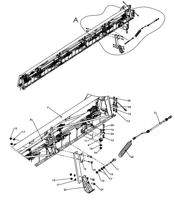 (a) 4M Outer Section Tri Fold Assembly