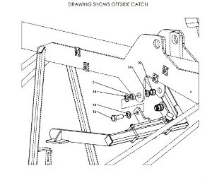 A79237 INNER FRAME TRANSPORT CATCH ASSEMBLY 1