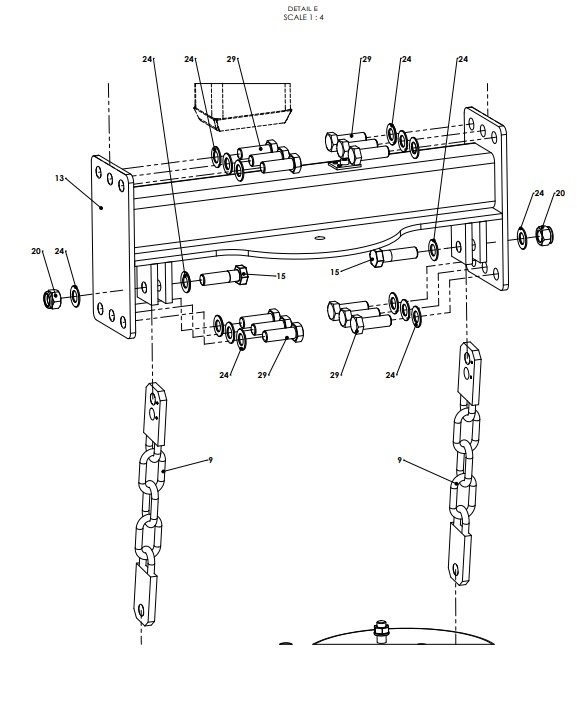 A96241 HANDBRAKE &amp; AXLE MOUNTING ASSEMBLY - BPW 2 