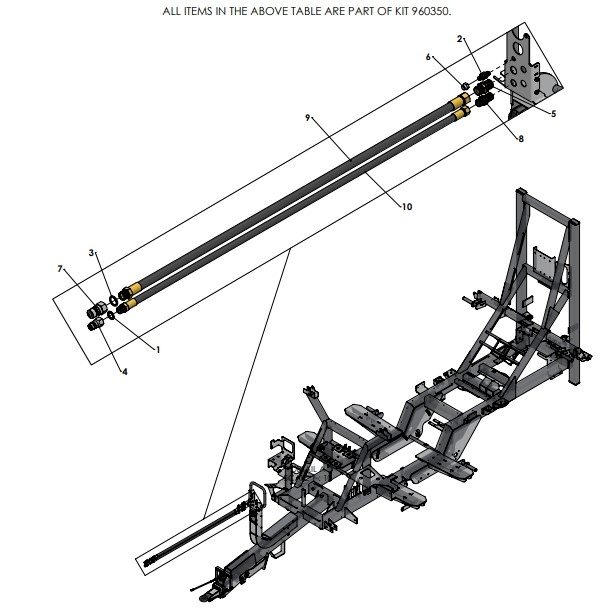 A96369 Hydraulics Assembly - Tractor To Drawbar Bulkhead