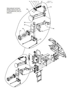 A96259 CONTINENTAL DRAWBAR ASSEMBLY - HYDRAULIC JACK 2 