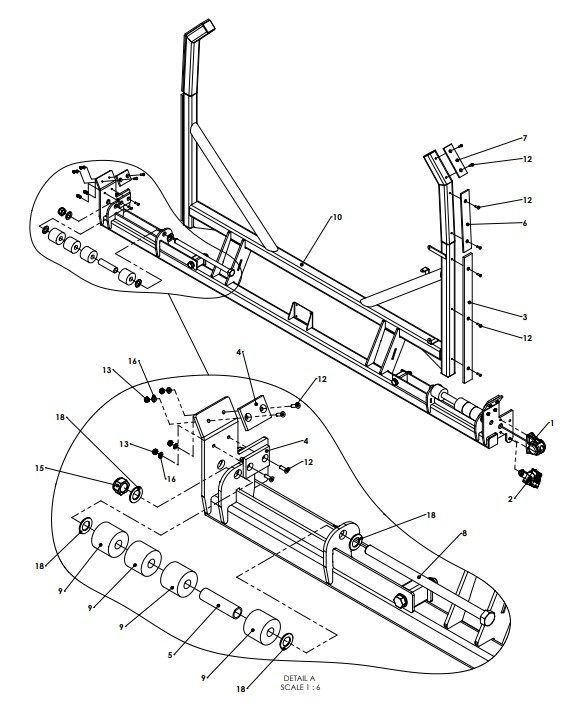 A96287 FRONT BOOM SUPPORT ASSEMBLY - H-SERIES