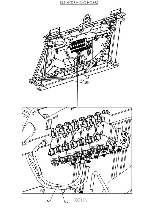 A79140 G-SERIES CENTRE FRAME ASSEMBLY-PROPORTIONAL HYDRAULICS 20&#39;