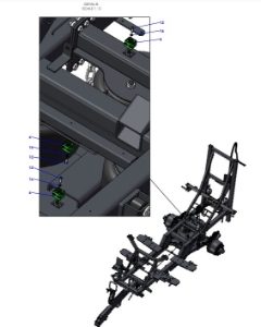 A96271-R01 (b) Hydraulics Assembly - Rear Block To Axle - Double Lift Cylinder