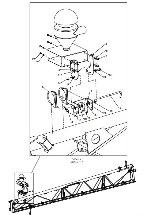 A79113 TECHNEAT SATELLITE SPINNER ASSEMBLY - 3.5M MID FRAME