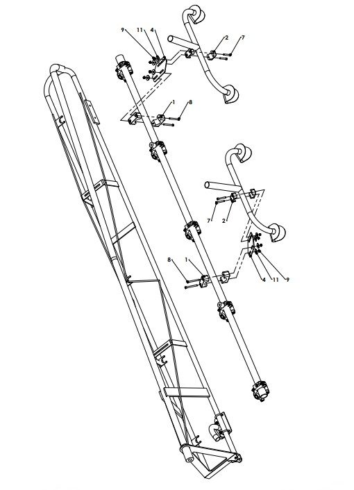 A79224 2.5M TIP FRAME WITH TECHNEAT BROADCAST OUTLET ASSEMBLY 1 