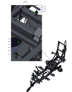 A96257-R02 (b) Hydraulics Assembly - Rear Block To Axle - Single Lift Cylinder