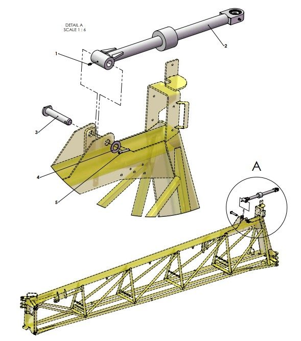 A41366 FIXED TILT CYLINDER ASSEMBLY