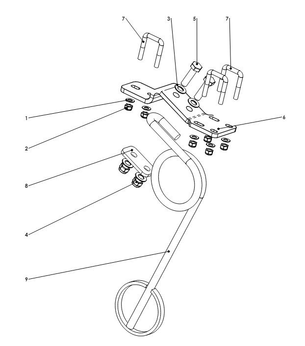 BOOM SKID MTG ASSY TRIPLE FOLD