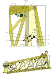 A41386 HYDRAULIC HOSE LAYOUT - BOOM HOSES - TWIN FOLD