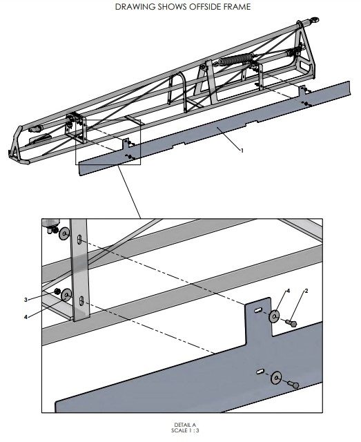 A79433 -ET GUARD ASSEMBLY - 2.5M TIP FRAME - 0.5M -ET SPACING